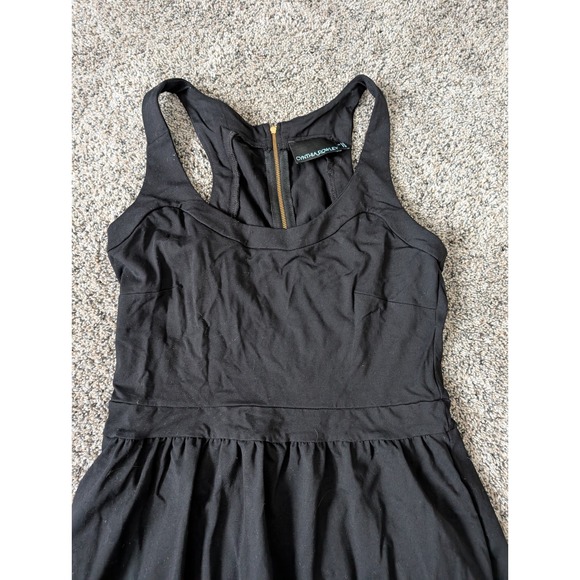 Cynthia Rowley Black Racerback Fit and Flare Dress Gold Back Zipper Mens Small - Picture 4 of 4